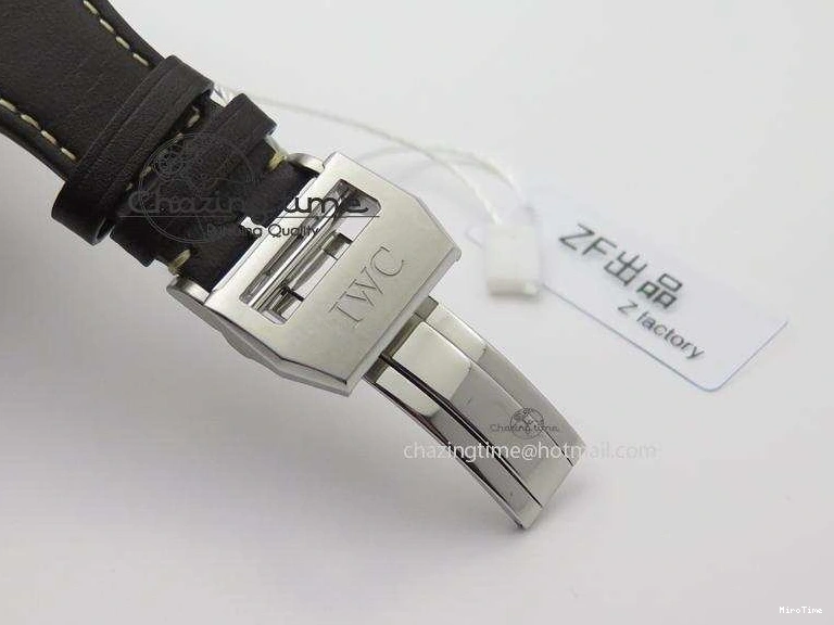 MIROTIME 0320 Pilot Chrono SS IW387808 CF3 ZF 1:1 Best Edition On Brown Leather Strap A Soft 7328